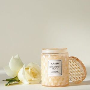 Voluspa Roses Petite Embossed Jar Candle